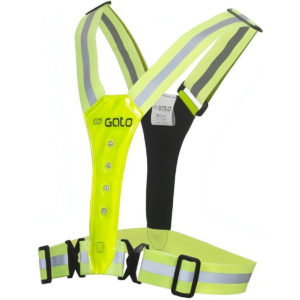 GATO Sports LED USB Sport Vest - OSFA Neon Yellow - Clip-on Lights