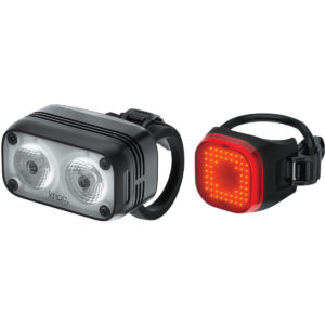 Knog Blinder 400 and Mini Square Light Set - Front and Rear Black