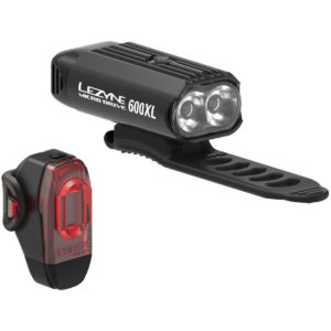 Lezyne Micro Drive 600XL and KTV Bike Light Pair - One Size Black